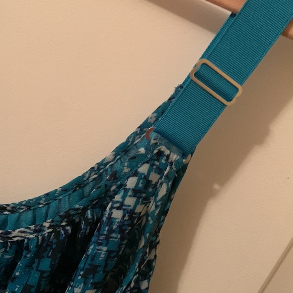 Lane Bryant swing tank blues, black & white size 28 lined in solid aqua blue. - Picture 6 of 10